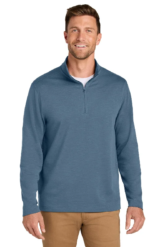 Cozy Fashions Port Authority Mens Breakwater 1/4 Zip Sweatshirt - Dusk Blue - NEW