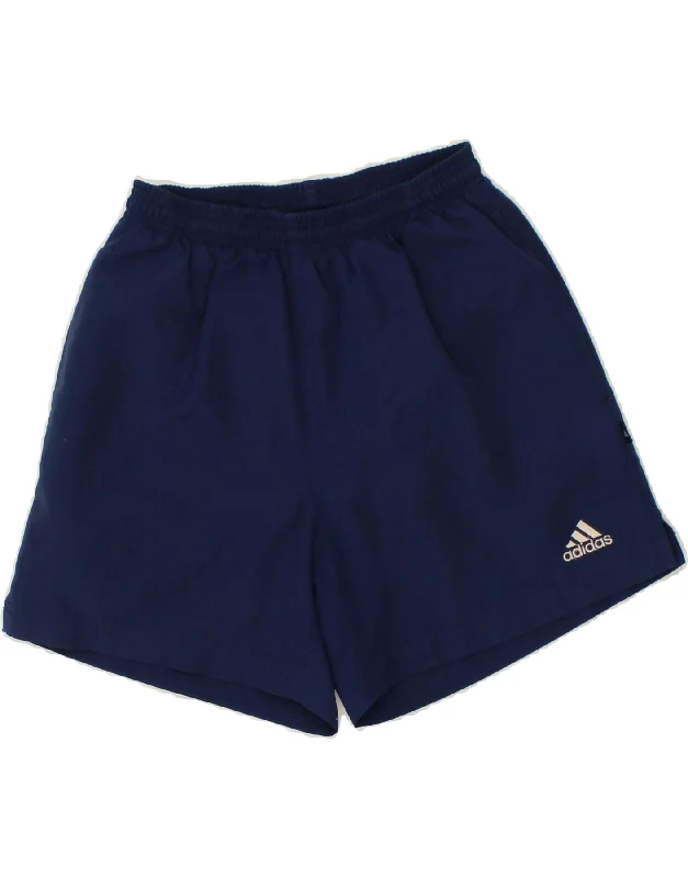 Hooded design ADIDAS Boys Sport Shorts 13-14 Years XL Navy Blue Polyester