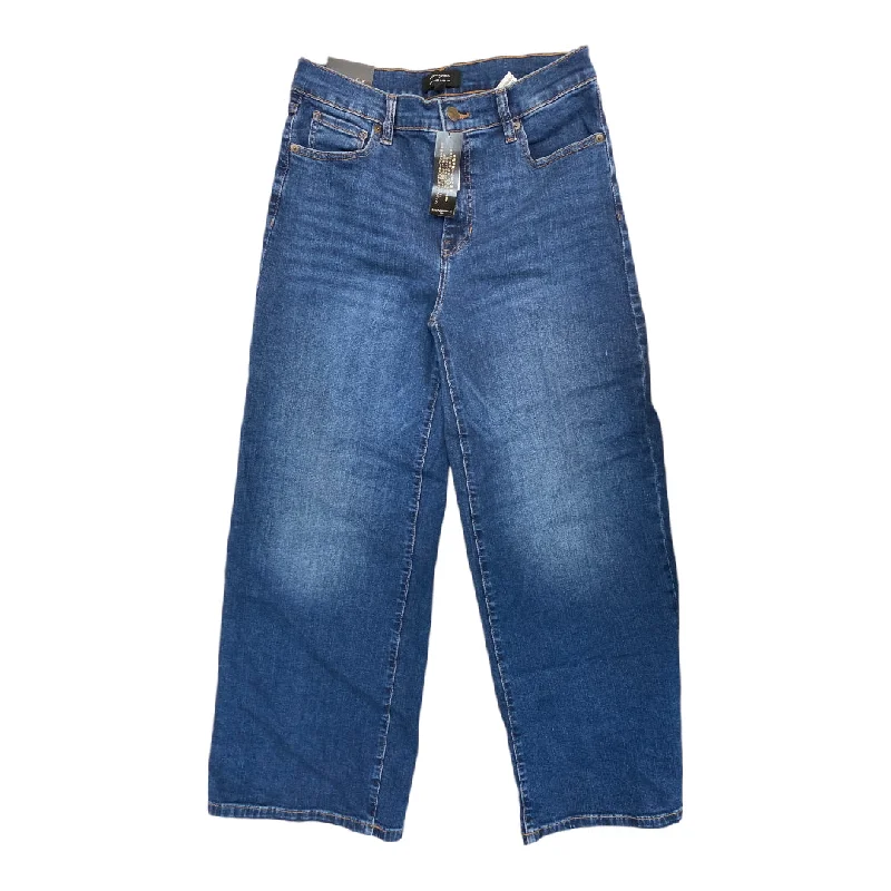 Exquisite Details Jeans Wide Leg By Banana Republic In Blue Denim, Size: 8