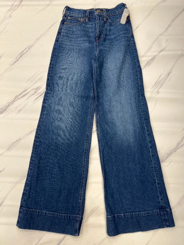 Single-shoulder Neck Design Jeans Wide Leg By J. Crew In Blue, Size: 0