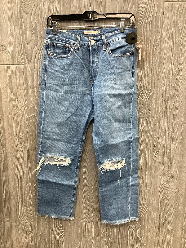 Casual And Casual Jeans Straight By Levis In Blue Denim, Size: 2