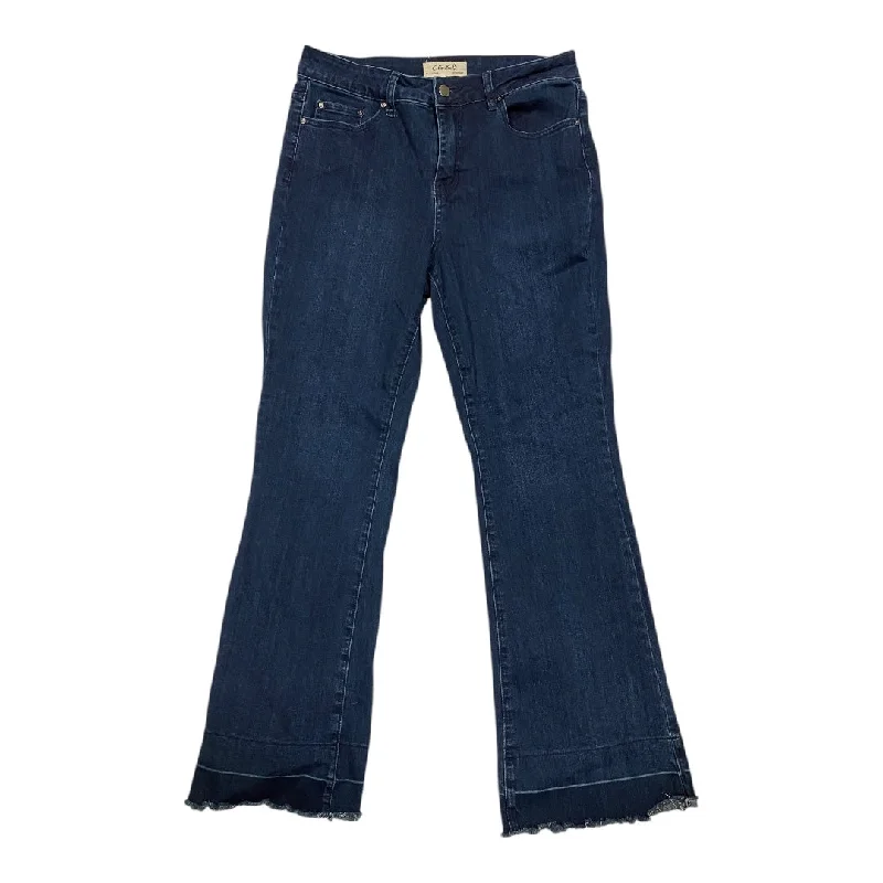 All-Day Wear Jeans Boot Cut By Charlie B In Blue Denim, Size:10