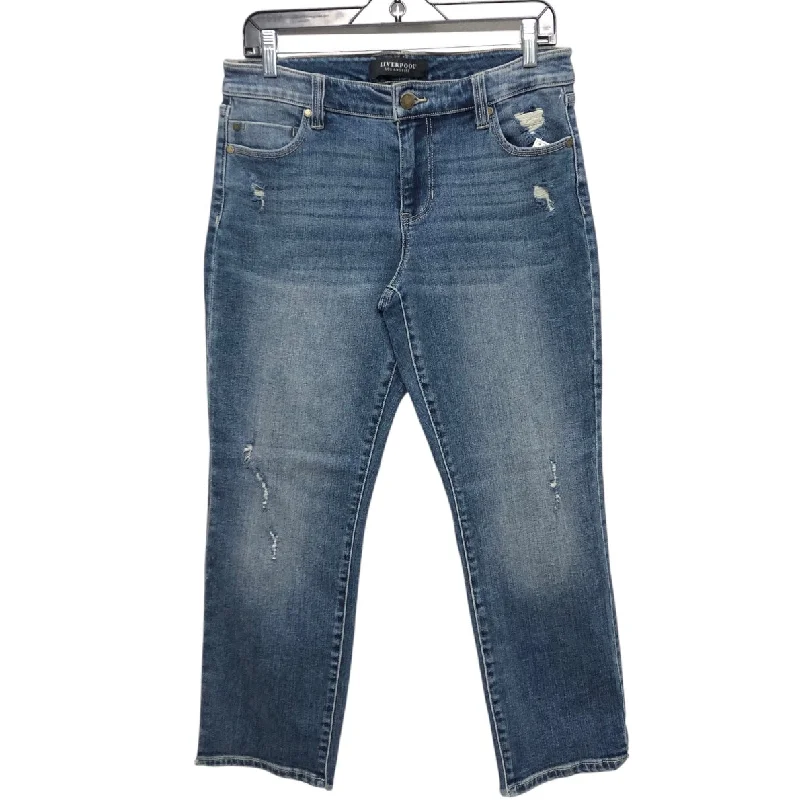Sexy Fun Jeans Skinny By Liverpool In Blue Denim, Size:6