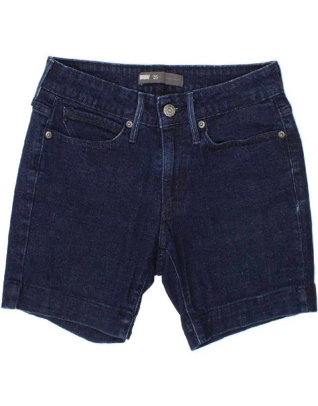 Romantic Temperament LEVI'S Boys Denim Shorts 11-12 Years W26  Navy Blue Cotton