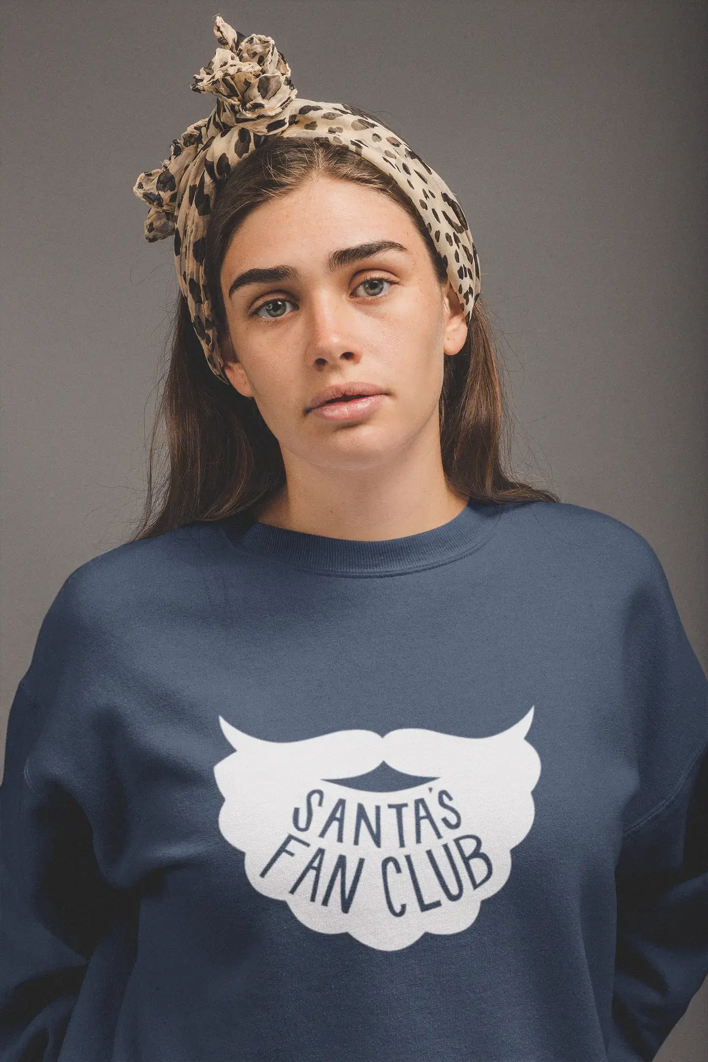 Comfortable Chic ULTRABASIC - Graphic Women's Santa's Fan Club Christmas Sweatshirt Xmas Gift Ideas Deep Black Comfortable Chic ULTRABASIC - Graphic Women's Santa's Fan Club Christmas Sweatshirt Xmas Gift Ideas Deep Black
