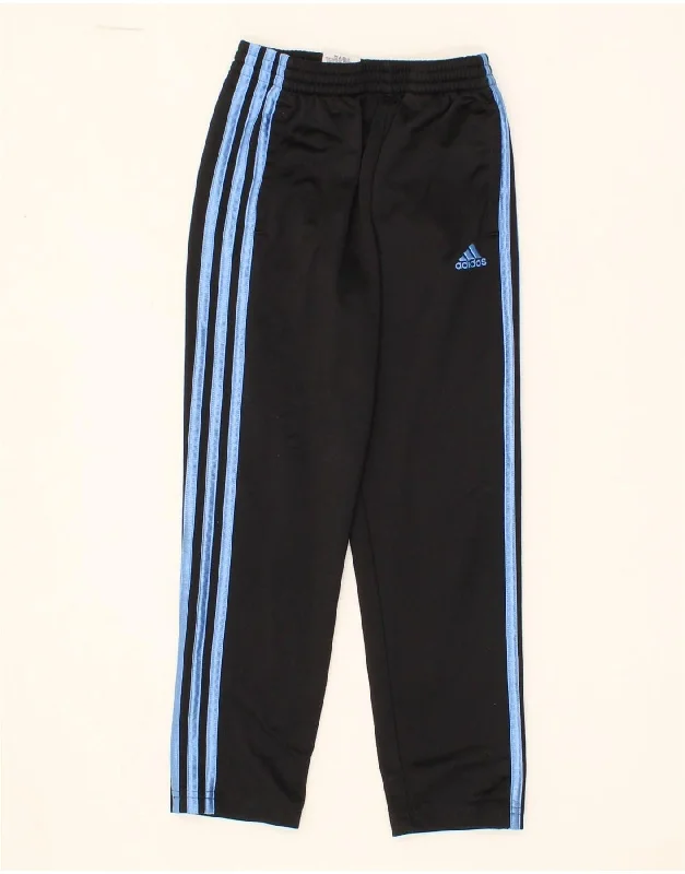 Comfortable Design ADIDAS Boys Tracksuit Trousers 6-7 Years Black Polyester