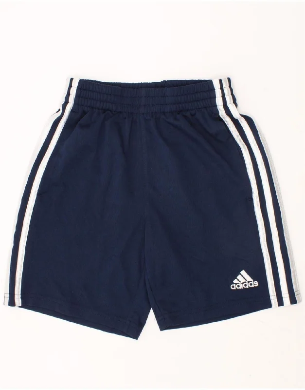 Goddess Outfit ADIDAS Boys Sport Shorts 7-8 Years Small Navy Blue Polyester