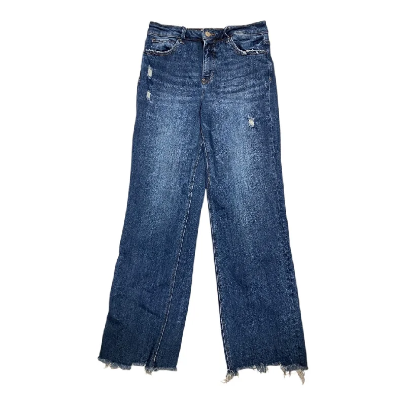 Cozy Fit Wear Jeans Straight By LOVERVET In Blue Denim, Size:8