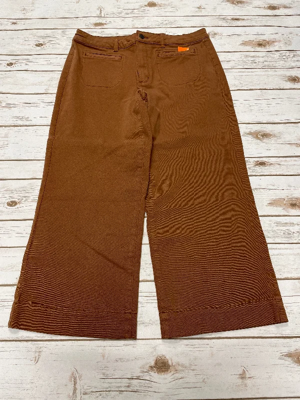 Comfortable Outfits Jeans Wide Leg By Sonoma In Brown Denim, Size: 14
