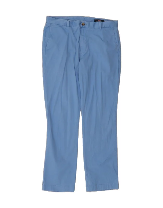 Fashionable Items VINEYARD VINES Mens Straight Chino Trousers W35 L32  Blue Cotton