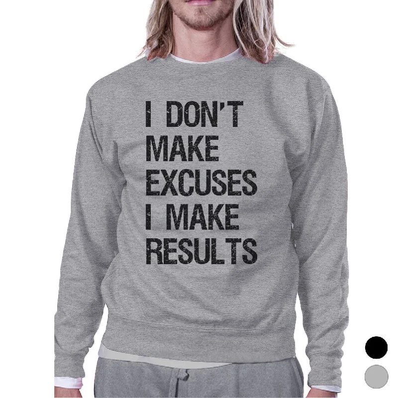 End Of The Year Excuses Results Unisex Crewneck Sweatshirt Cute Workout Pullover
