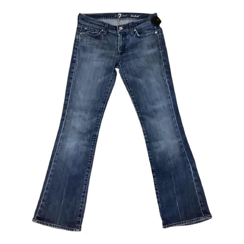 Casual Chic Jeans Boot Cut By 7 For All Mankind In Blue Denim, Size: 4