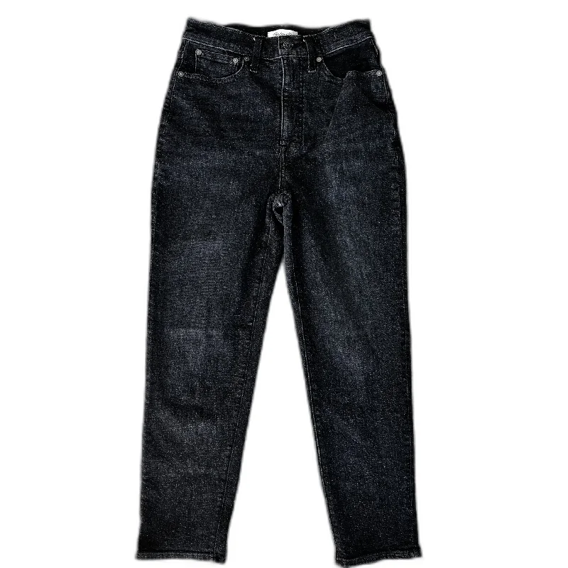 Stretch Design Jeans Boyfriend By Madewell In Black Denim, Size: 4