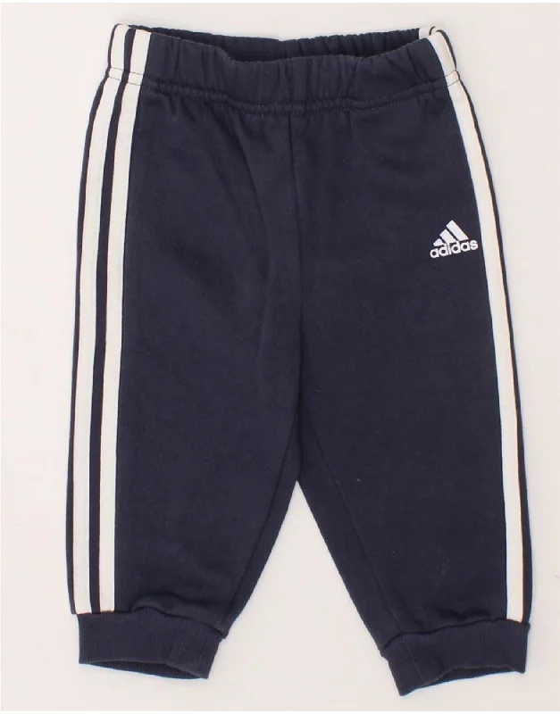 Luxury Fashion ADIDAS Baby Boys Joggers Tracksuit Trousers 3-6 Months Navy Blue Cotton Luxury Fashion ADIDAS Baby Boys Joggers Tracksuit Trousers 3-6 Months Navy Blue Cotton