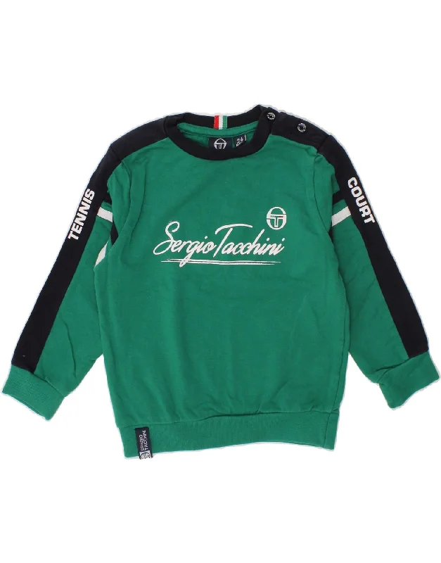Street Charm SERGIO TACCHINI Baby Boys Graphic Hoodie Jumper 18-24 Months Green
