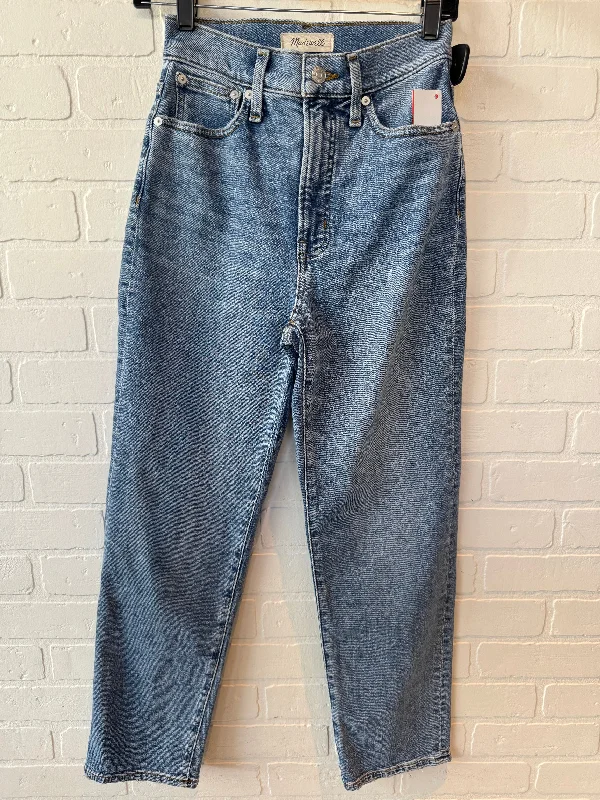 Elegant Design Jeans Straight By Madewell In Blue Denim, Size: 0