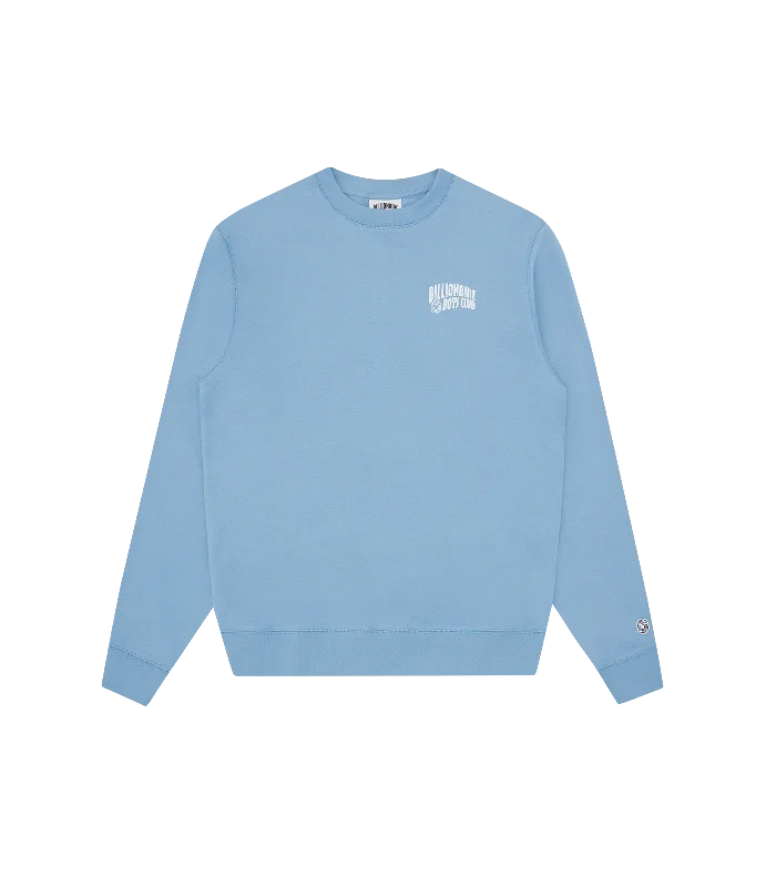 Simple Looks SMALL ARCH LOGO CREWNECK - POWDER BLUE/WHITE LOGO