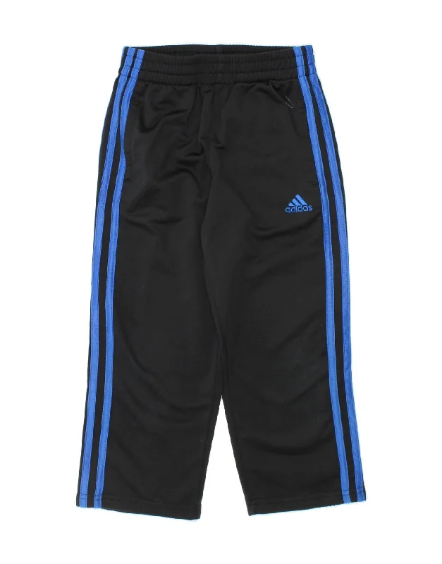 Simple And Comfortable ADIDAS Boys Tracksuit Trousers 4-5 Years Black Polyester