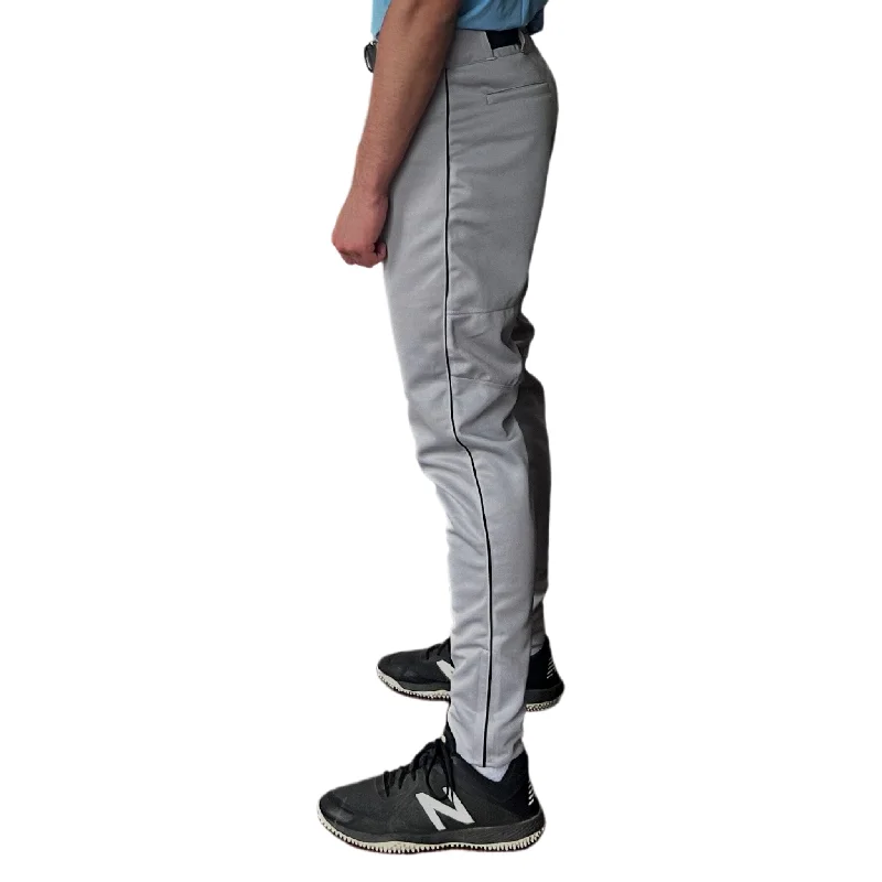 Short Design BRUCE BOLT Premium Pro Baseball Pant - GREY w/ Black Piping