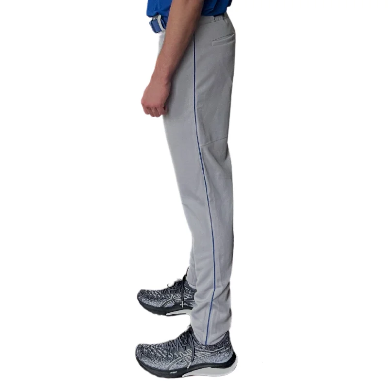 Sweet Style BRUCE BOLT Premium Pro Baseball Pant - GREY w/ Royal Piping