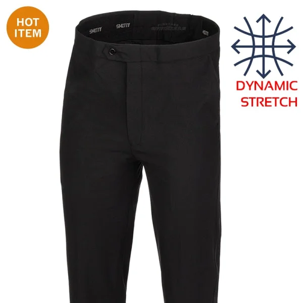 Celebrity Style Smitty NBA Flat Front DYNAMIC Stretch Tapered Fit Pants