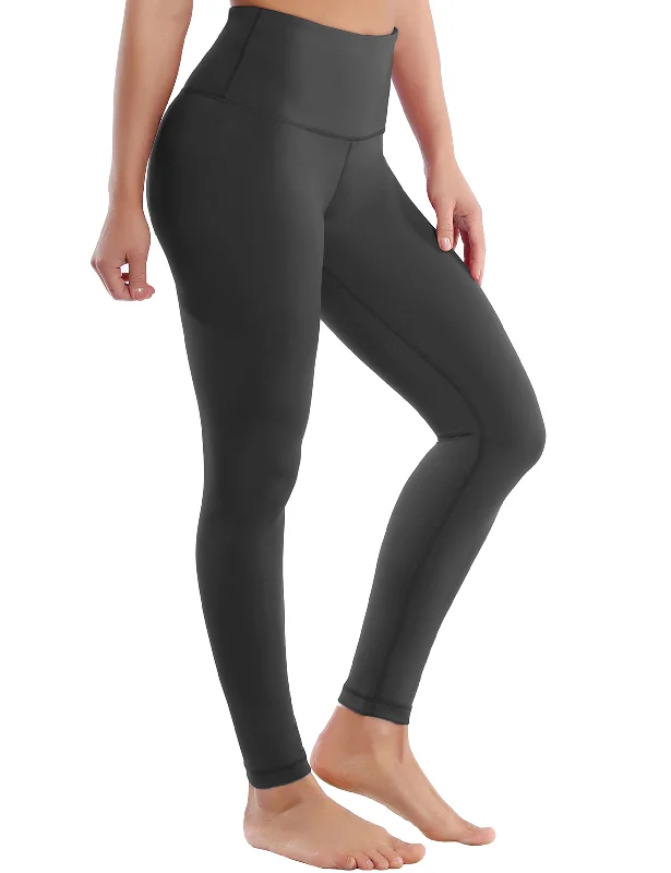 Elegant And Casual High Waist Yoga Pants shadowcharcoal