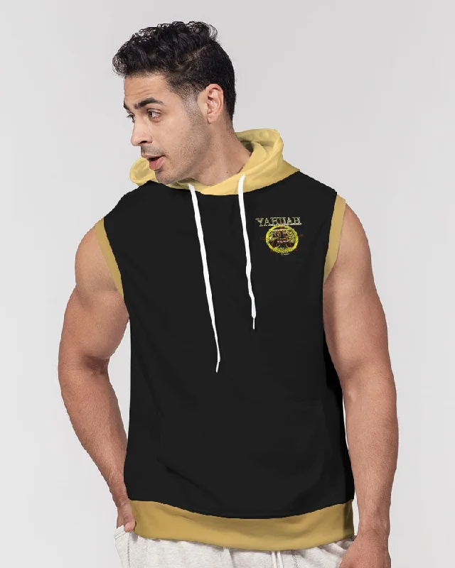 French Style A-Team 01 Gold Men's Designer Premium Heavyweight Sleeveless Pullover Hoodie