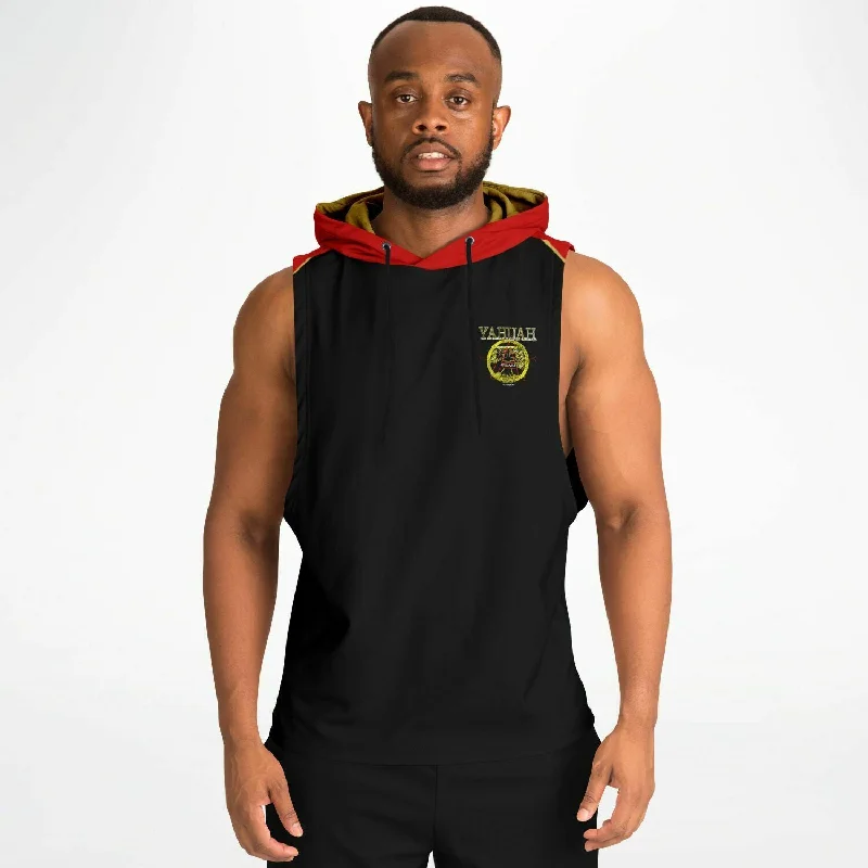 Classic Retro A-Team 01 Red Men's Designer Athletic Sleeveless Drop Armhole Pullover Hoodie