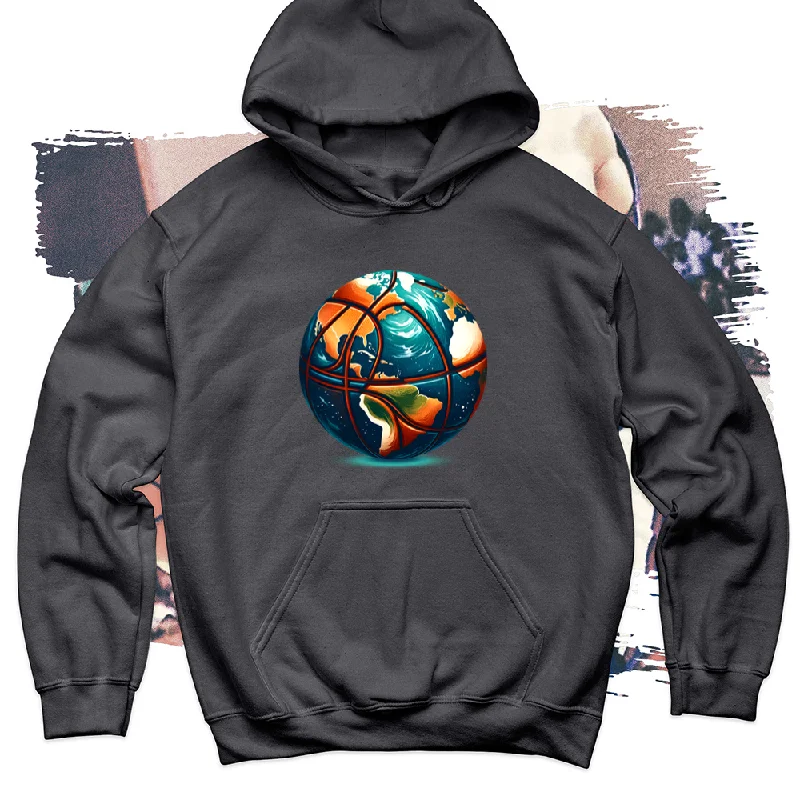 Lounge Chic Basketball Earth Soft Blend Hoodie