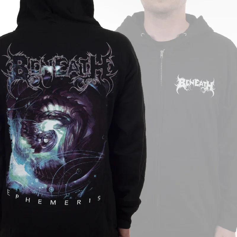 Relaxed Clothing Beneath "Ephemeris" Zip Hoodie