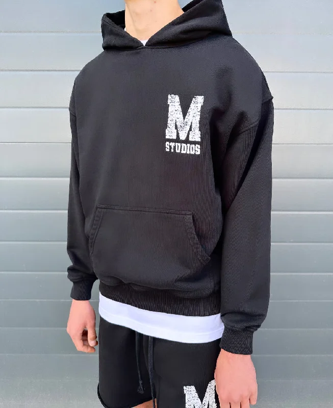 Designer Style Black M Studios Hoodie.