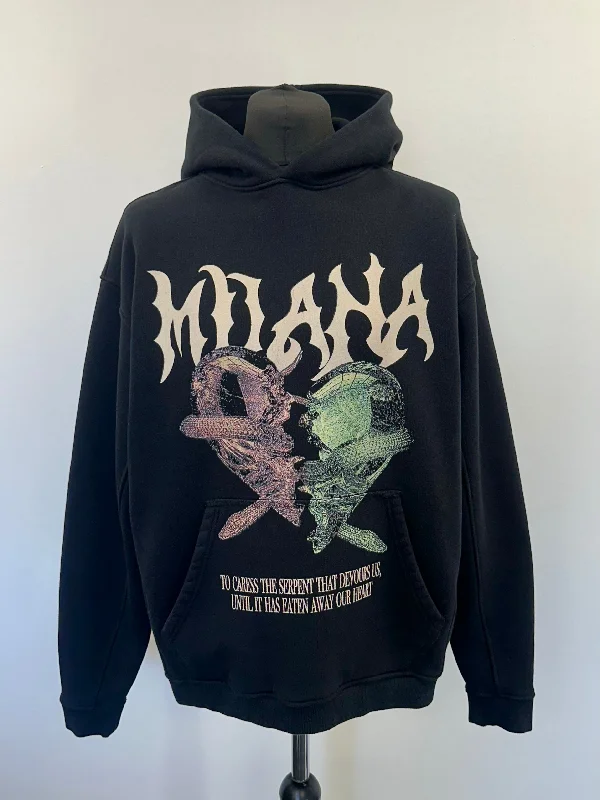 Comfortable Jeans Black Serpent Heavyweight Hoodie.
