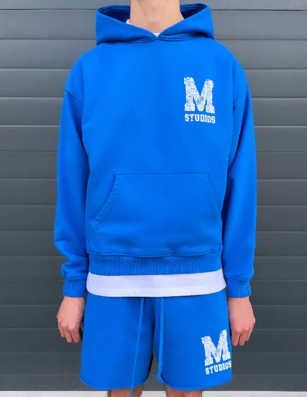Simple Solid Color Cobalt M Studios Hoodie.