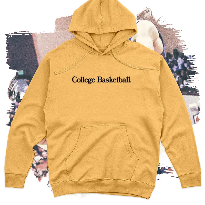High-end Fashion College Basketball Black Midweight Hoodie