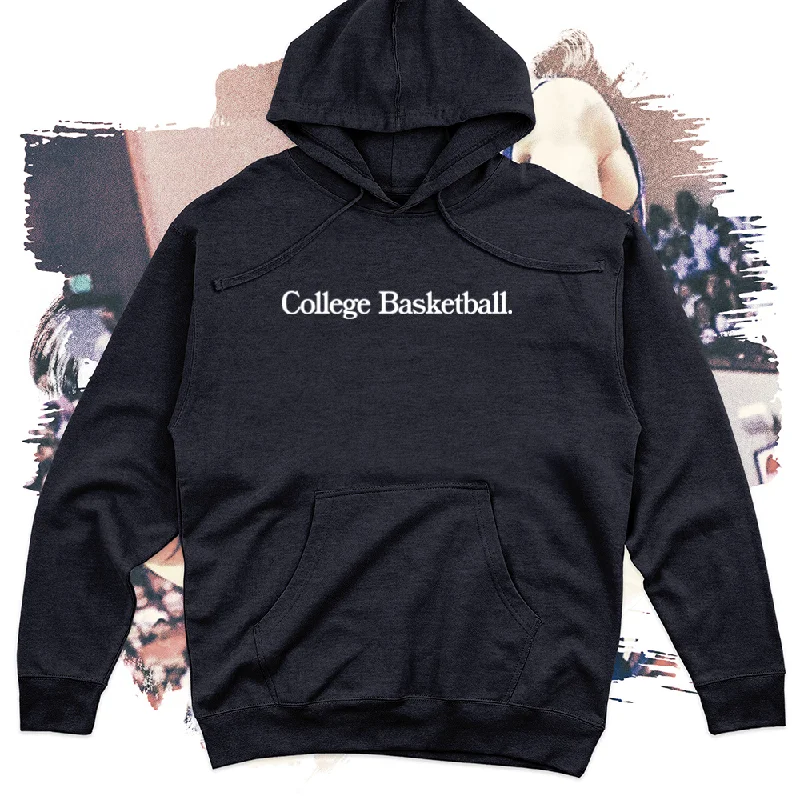 Relaxed Dresses College Basketball White Midweight Hoodie