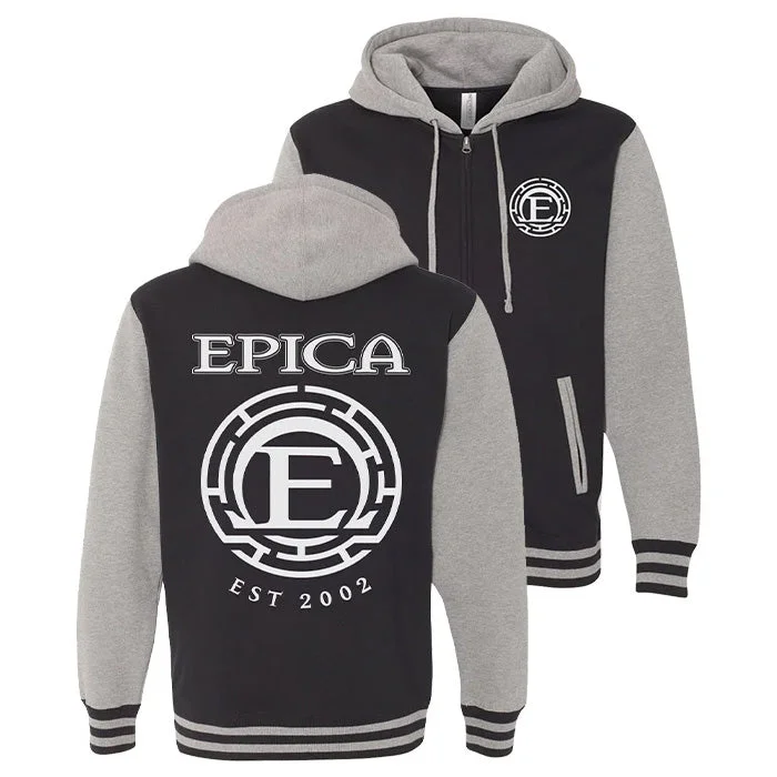 Cozy Lounge Wear Epica "VARSITY HOODIE" Zip Hoodie