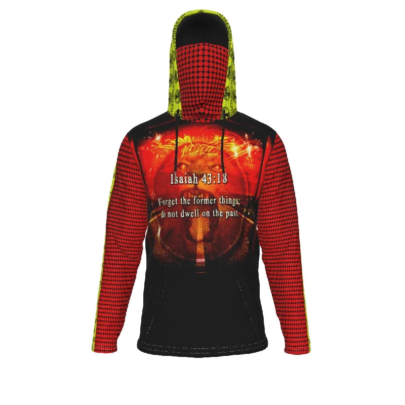 Fashion Innovation Forget The Past Men's Designer Pullover Hoodie with Face Mask