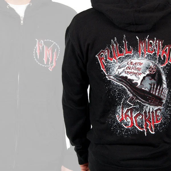 Soft Textures Full Metal Jackie "Death Before Dishonor" Zip Hoodie
