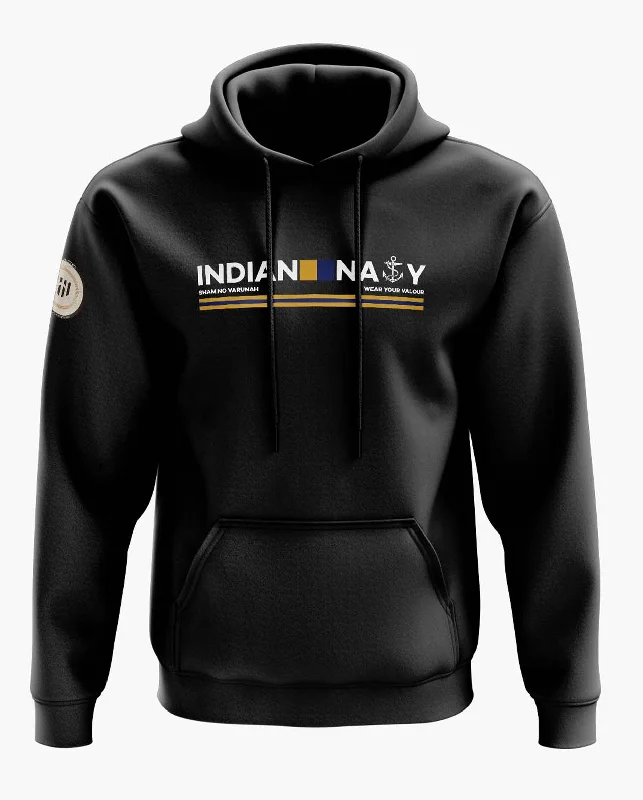Floral Prints Indian Navy Admiral Snow Soft Premium Hoodie