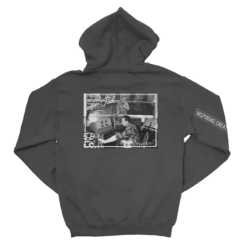 Relaxed Tops Les Paul "Les Paul In The Studio Hoodie Sweatshirt" Zip Hoodie