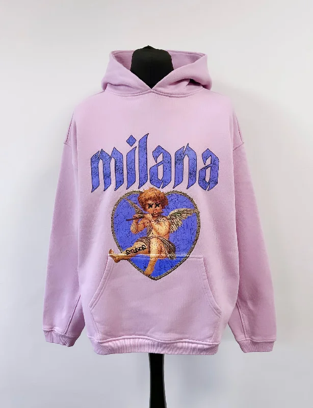 Fresh And Natural Lilac Cherub Hoodie.