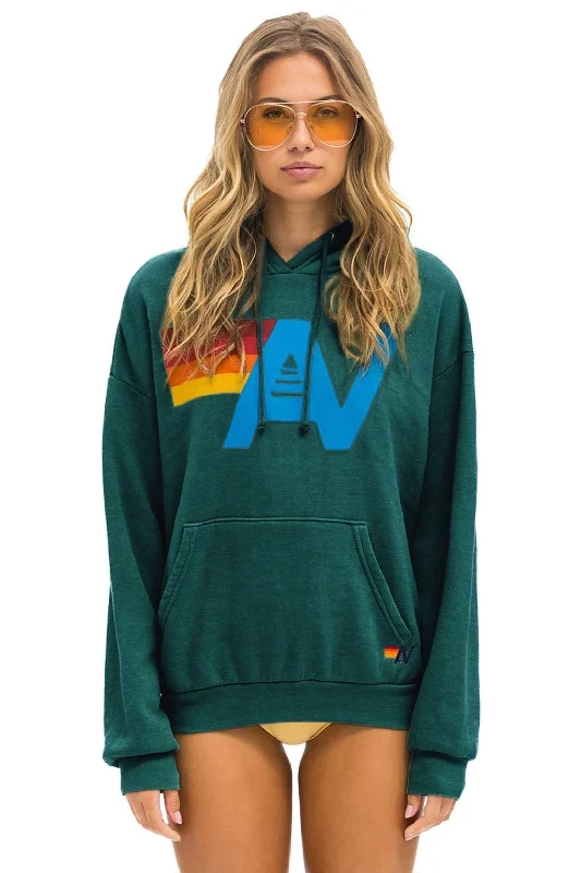 Elegant Outline LOGO PULLOVER RELAXED HOODIE - FOREST