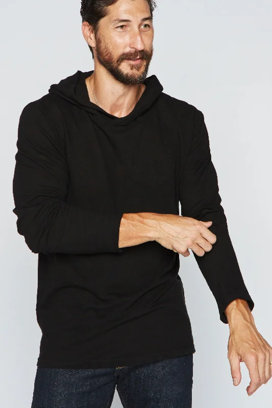 Cozy Essentials Wear Men's Linen Blend Long Sleeve Hoodie