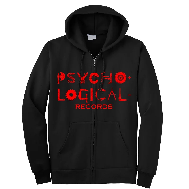 Cozy Knits Necro "Psycho+Logical-Records OG Logo" Zip Hoodie
