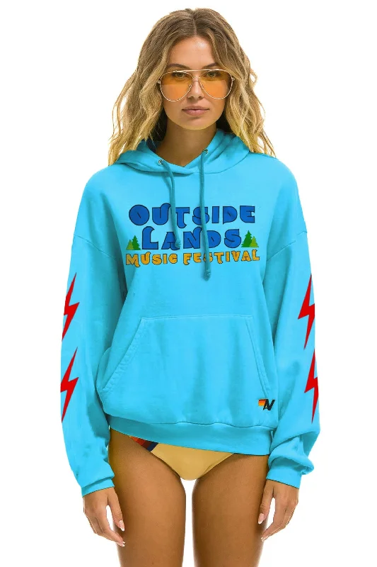 High-end Wear OUTSIDE LANDS 2024 RELAXED PULLOVER HOODIE - NEON BLUE