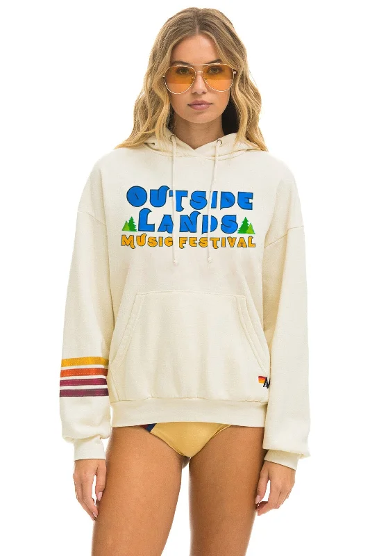 Summer Selection OUTSIDE LANDS 2024 RELAXED PULLOVER HOODIE - VINTAGE WHITE