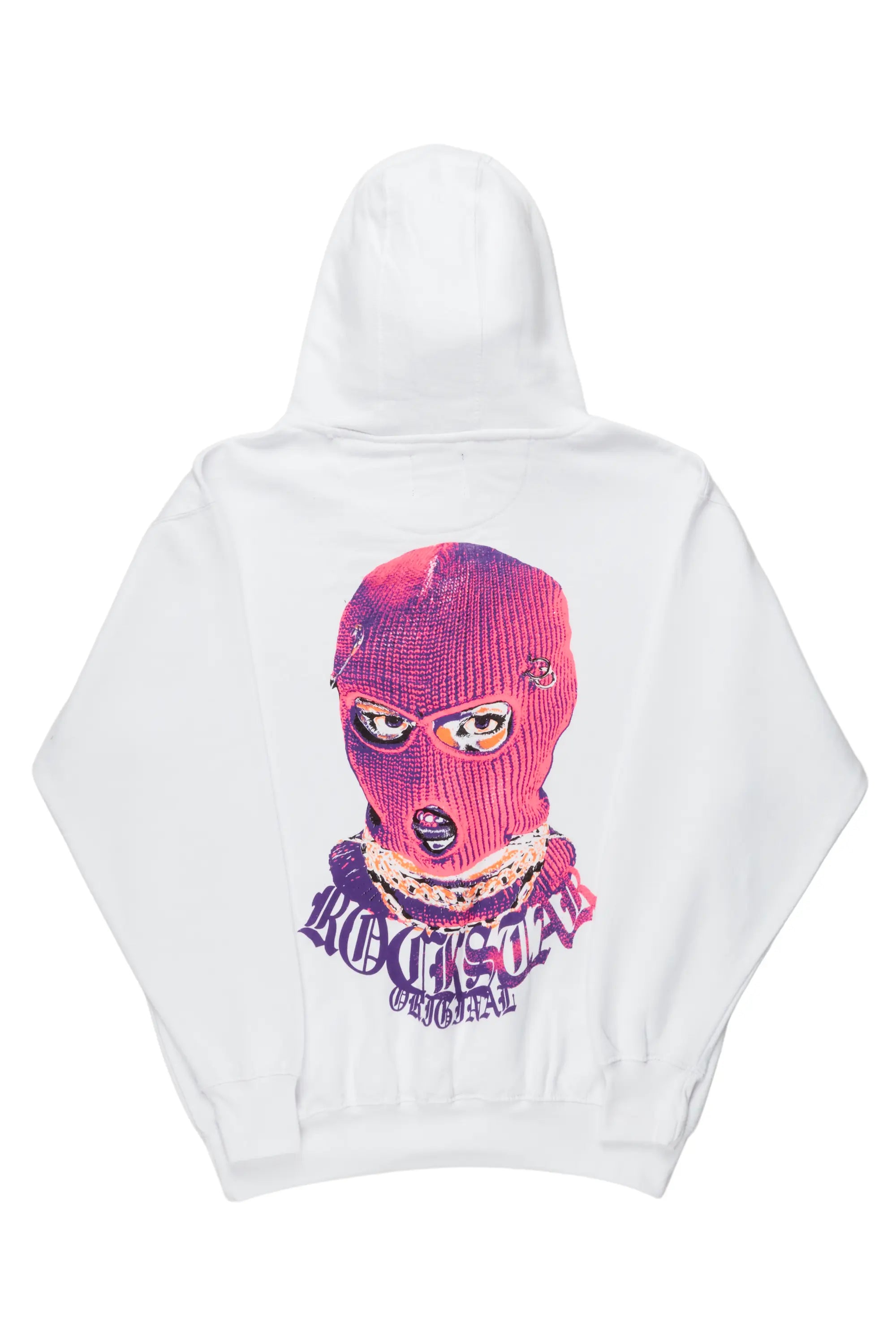 Elegant And Lazy Murdra White Graphic Hoodie