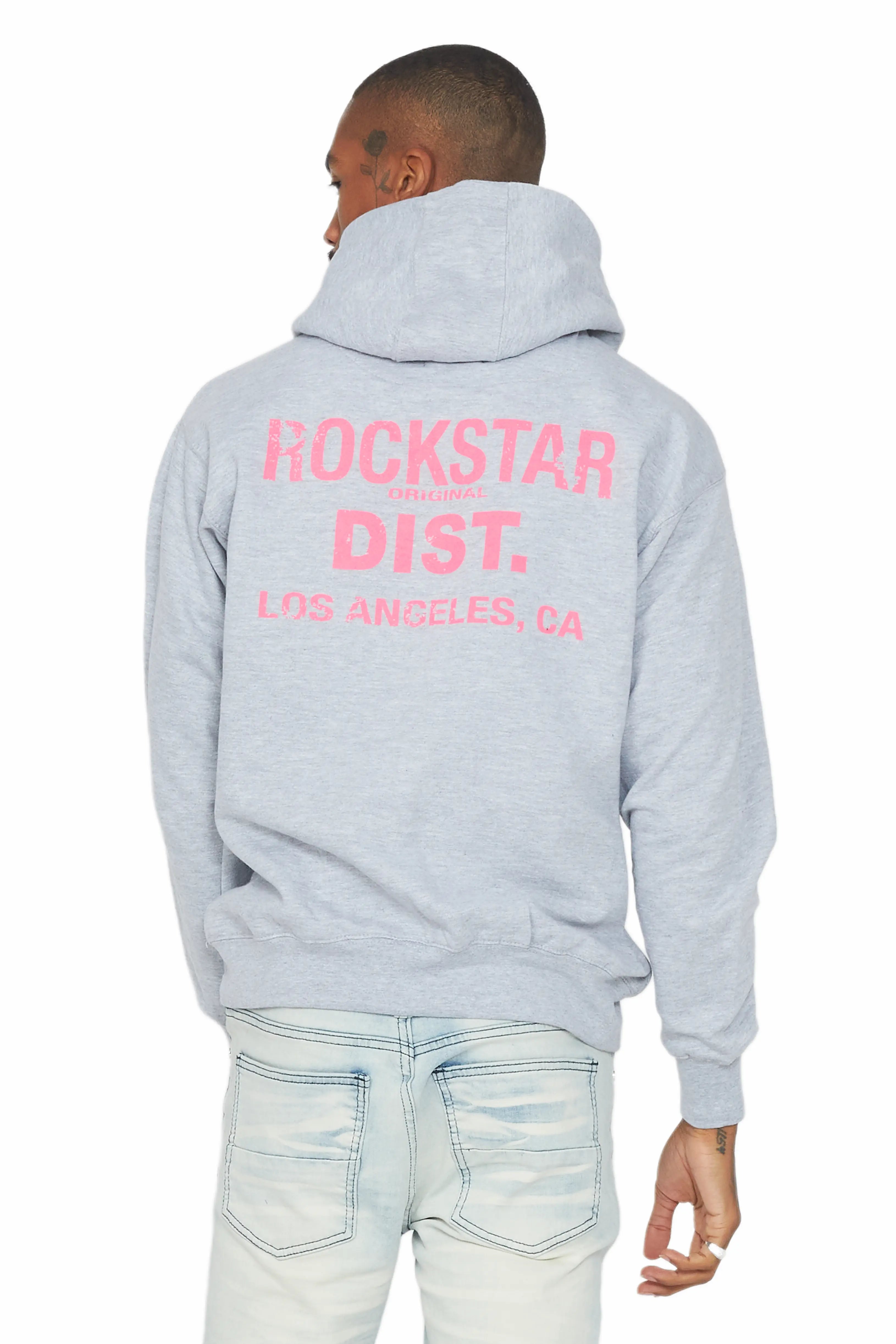 Leisure Travel Lake Grey/Pink Graphic Hoodie