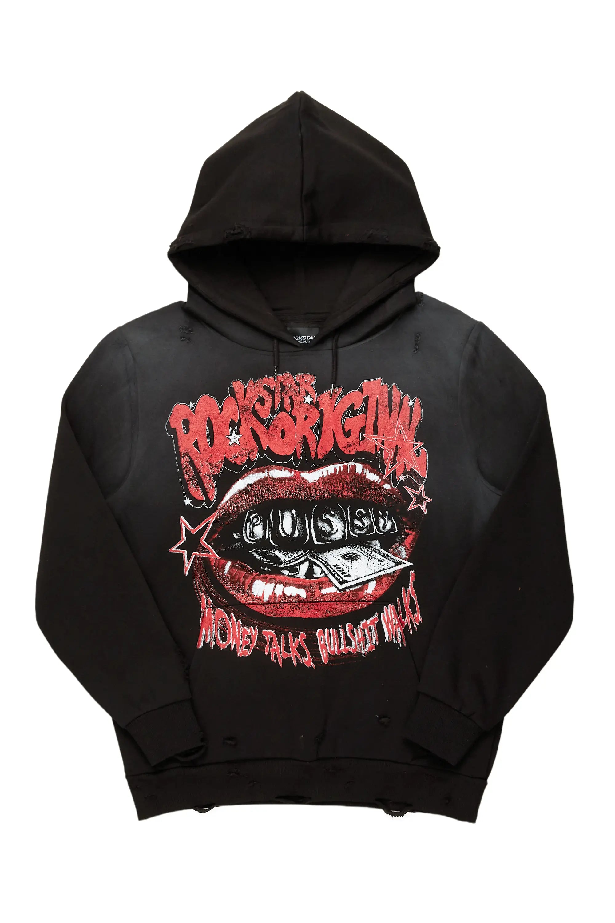 Soft Casuals Bloke Black Graphic Hoodie
