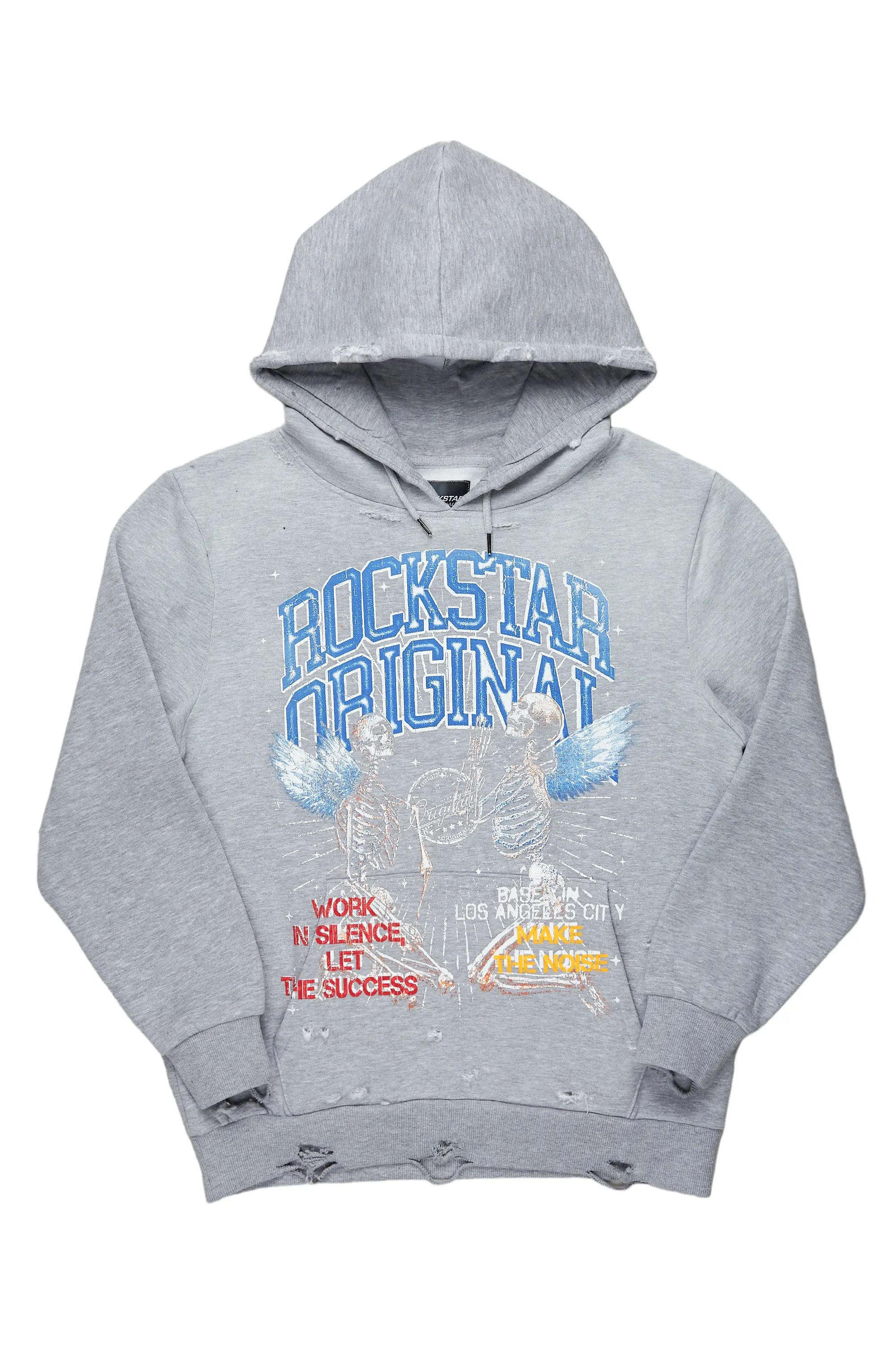 Timeless Style Chloe Heather Grey Graphic Hoodie
